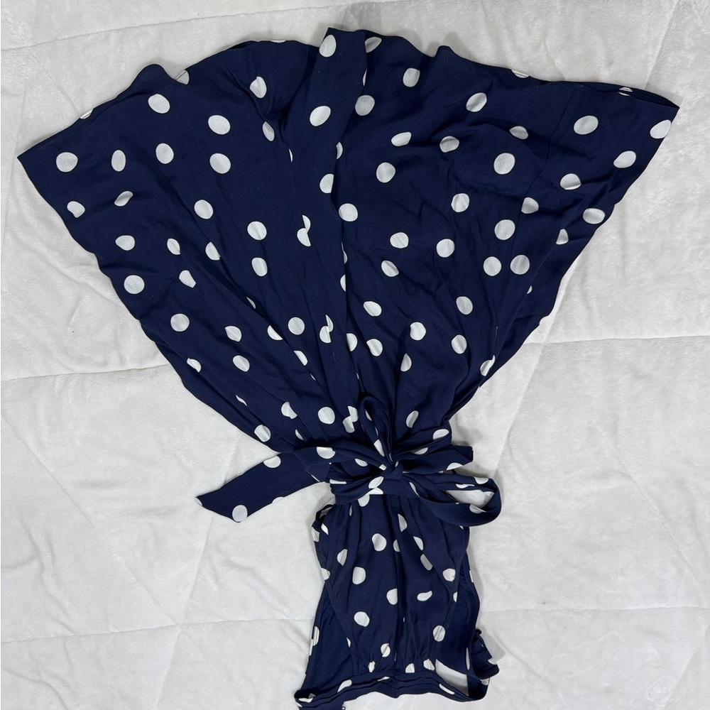 Navy Blue Polka Dot Romper